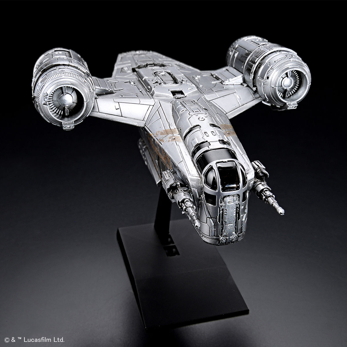 Bandai Vehicle Model EX018 ST-70 Assault Ship Razor Crest Silver Coating(Star Wars : The Mandalorian)