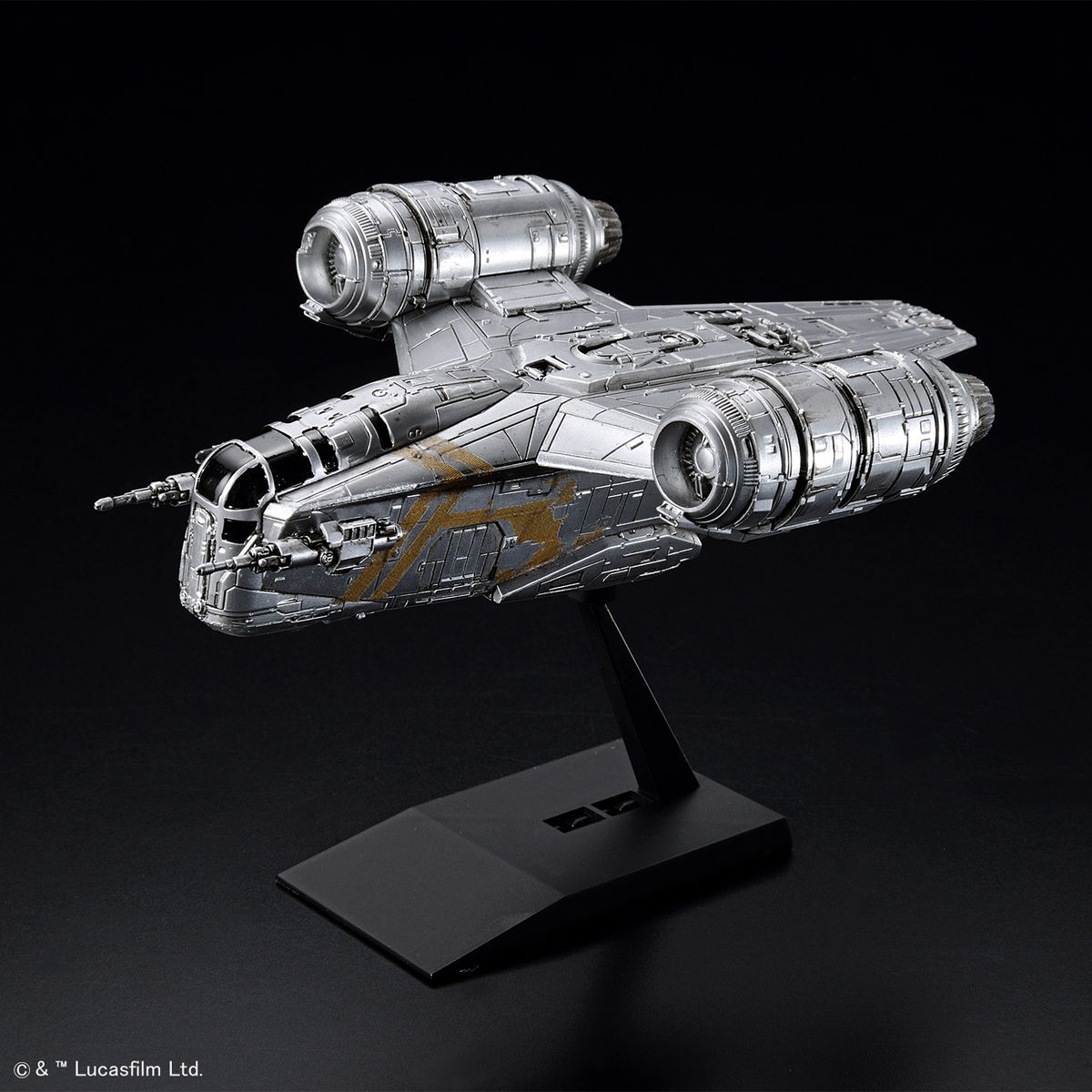 Bandai Vehicle Model EX018 ST-70 Assault Ship Razor Crest Silver Coating(Star Wars : The Mandalorian)