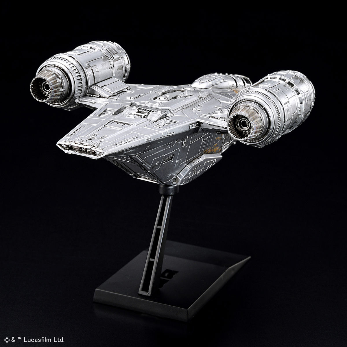 Bandai Vehicle Model EX018 ST-70 Assault Ship Razor Crest Silver Coating(Star Wars : The Mandalorian)