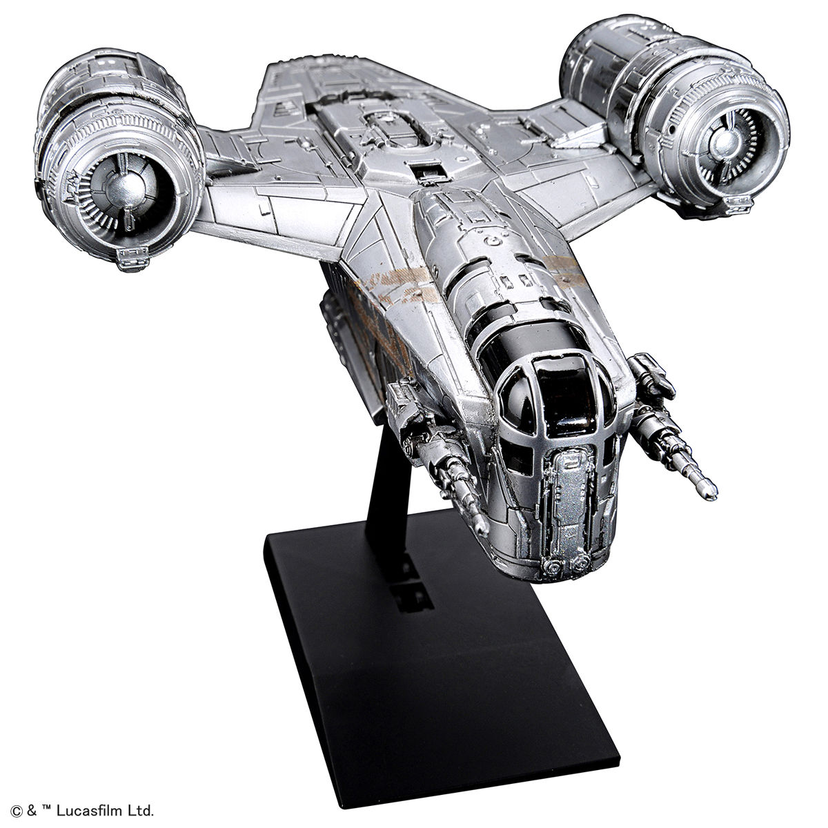 Bandai Vehicle Model EX018 ST-70 Assault Ship Razor Crest Silver Coating(Star Wars : The Mandalorian)
