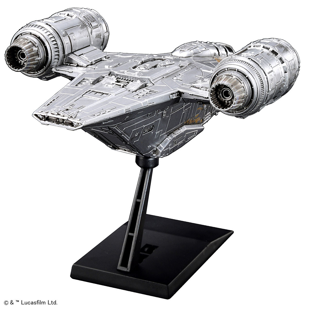 Bandai Vehicle Model EX018 ST-70 Assault Ship Razor Crest Silver Coating(Star Wars : The Mandalorian)