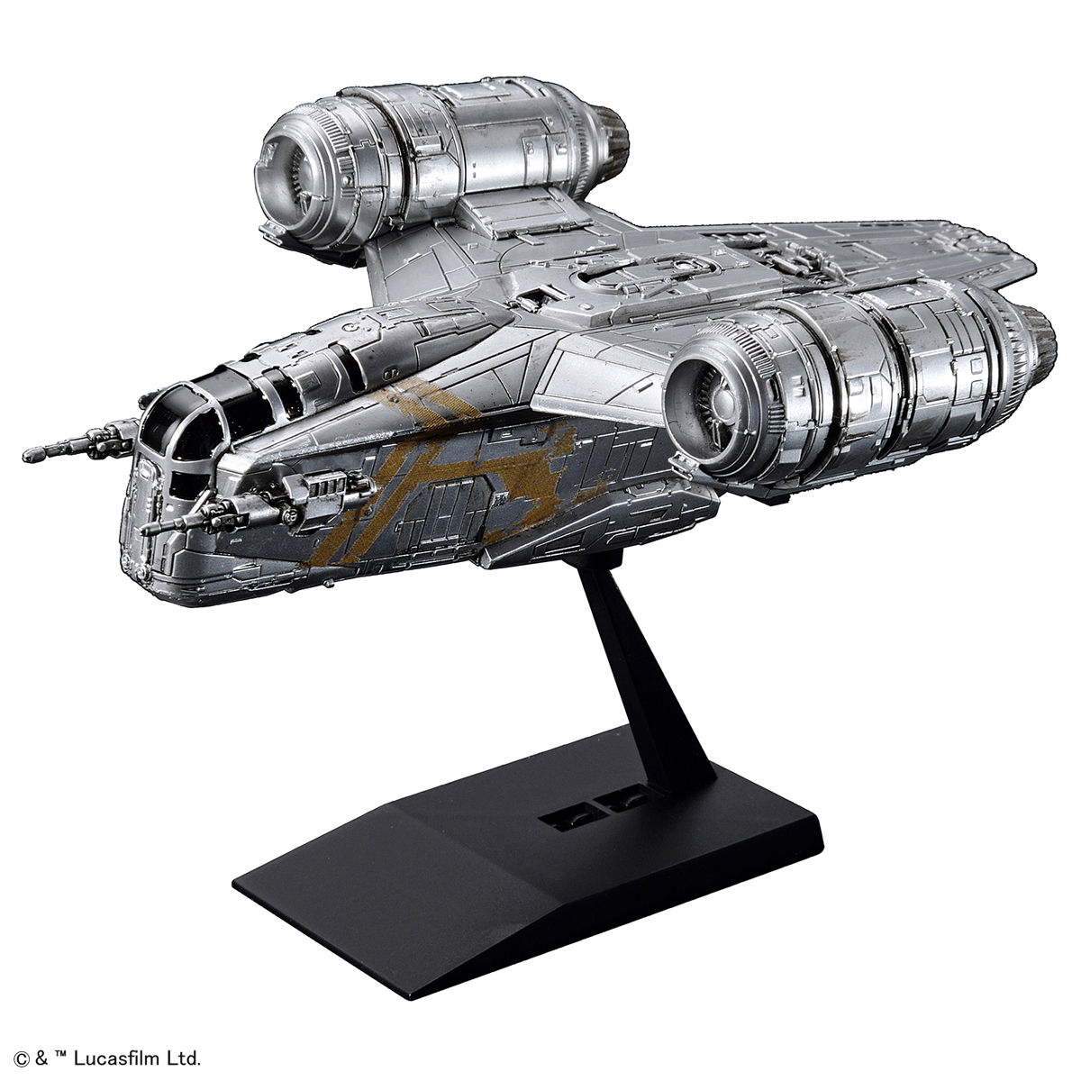 Bandai Vehicle Model EX018 ST-70 Assault Ship Razor Crest Silver Coating(Star Wars : The Mandalorian)