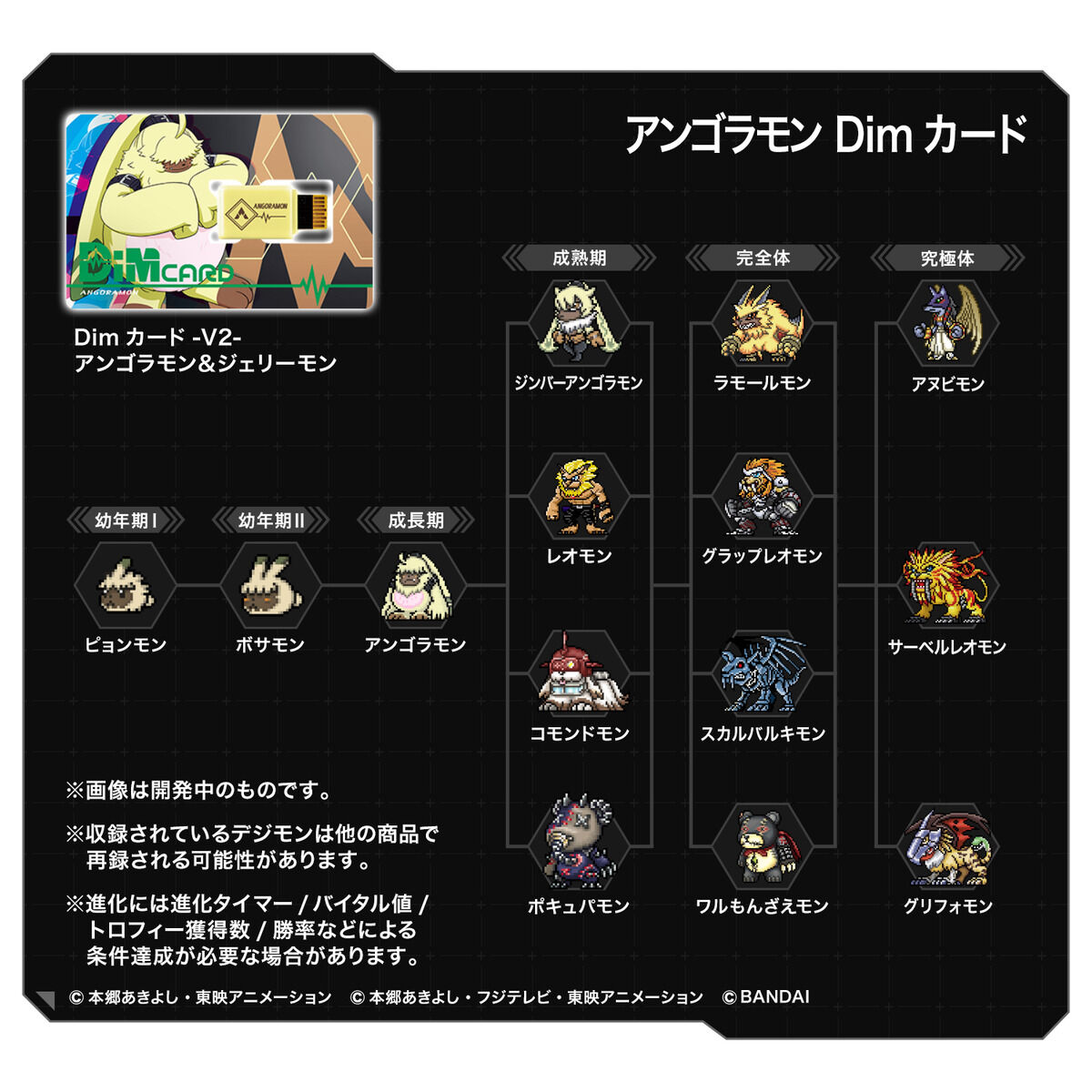 Dimカード V2 アンゴラモン ジェリーモン バイタルブレス デジタルモンスター バンダイ公式サイト