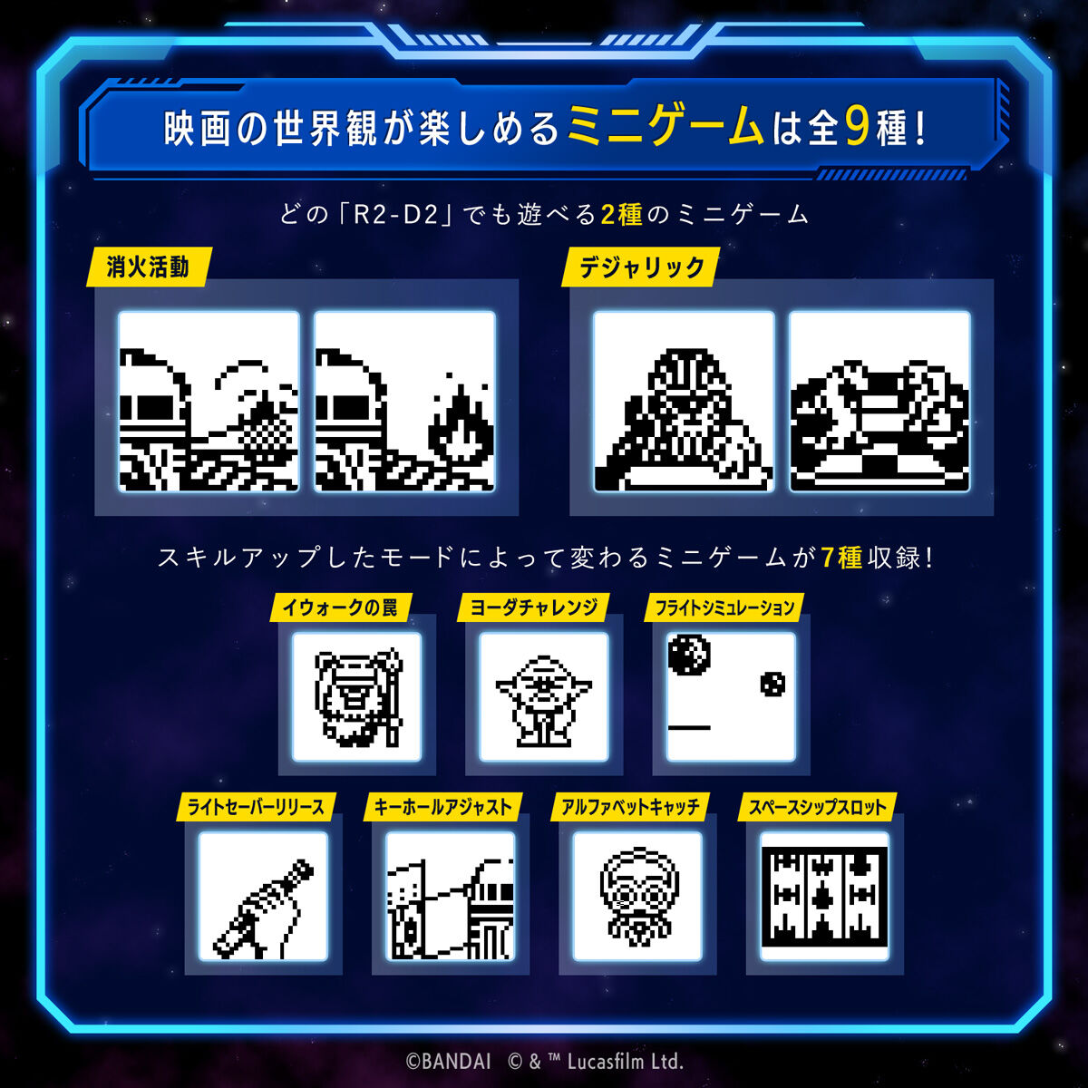 R2-D2 TAMAGOTCHI Holographic ver. 遊び方説明③