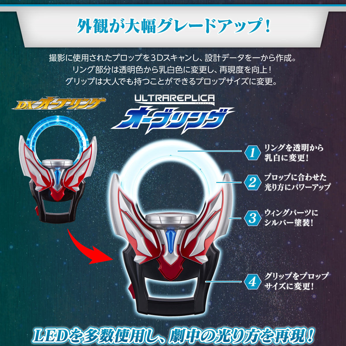 プレミアムバンダイ限定　ウルトラレプリカ　オーブリング　送料無料