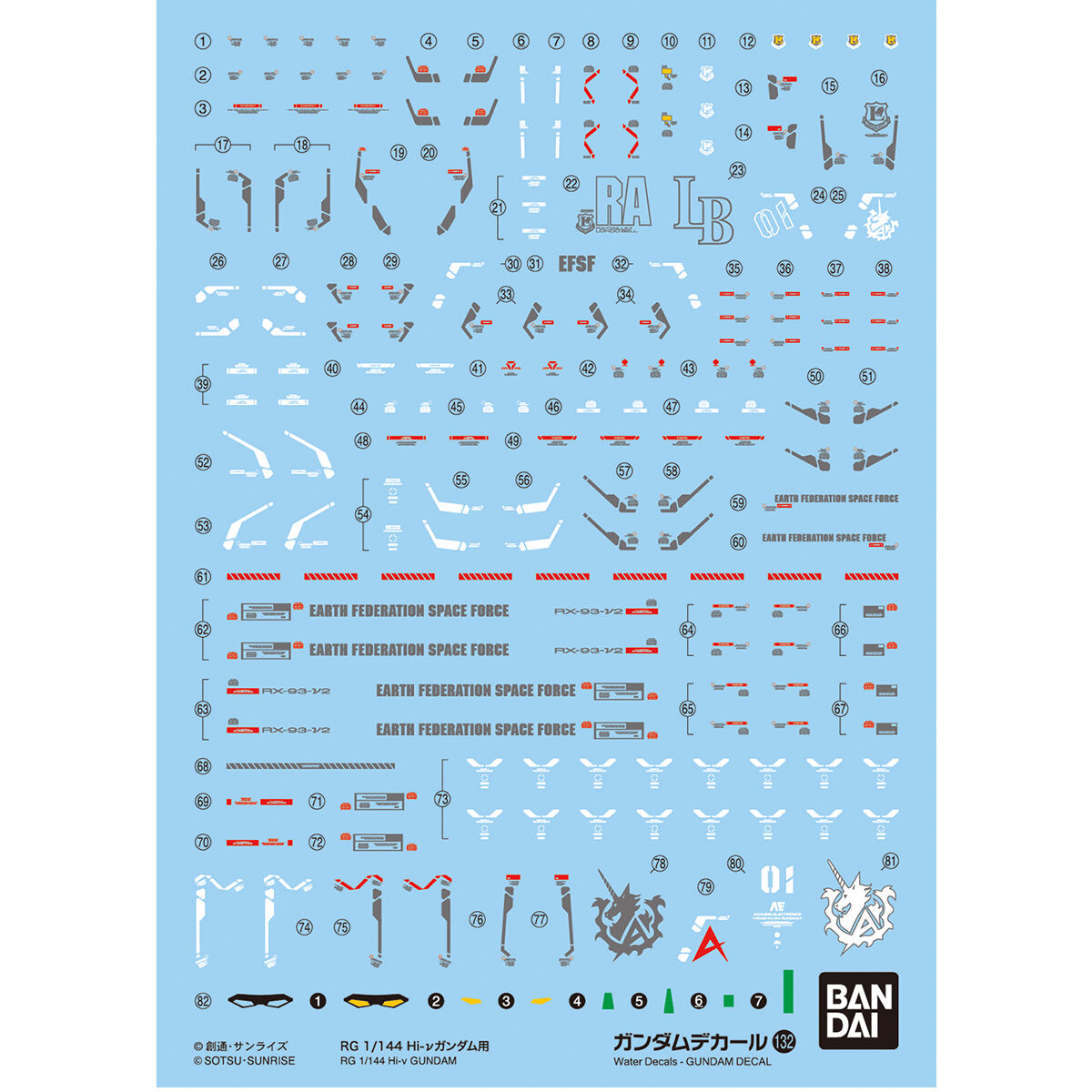 ガンダムデカールNo.132 RG 1/144 Hi-νガンダム用 | GUNDAM.INFO