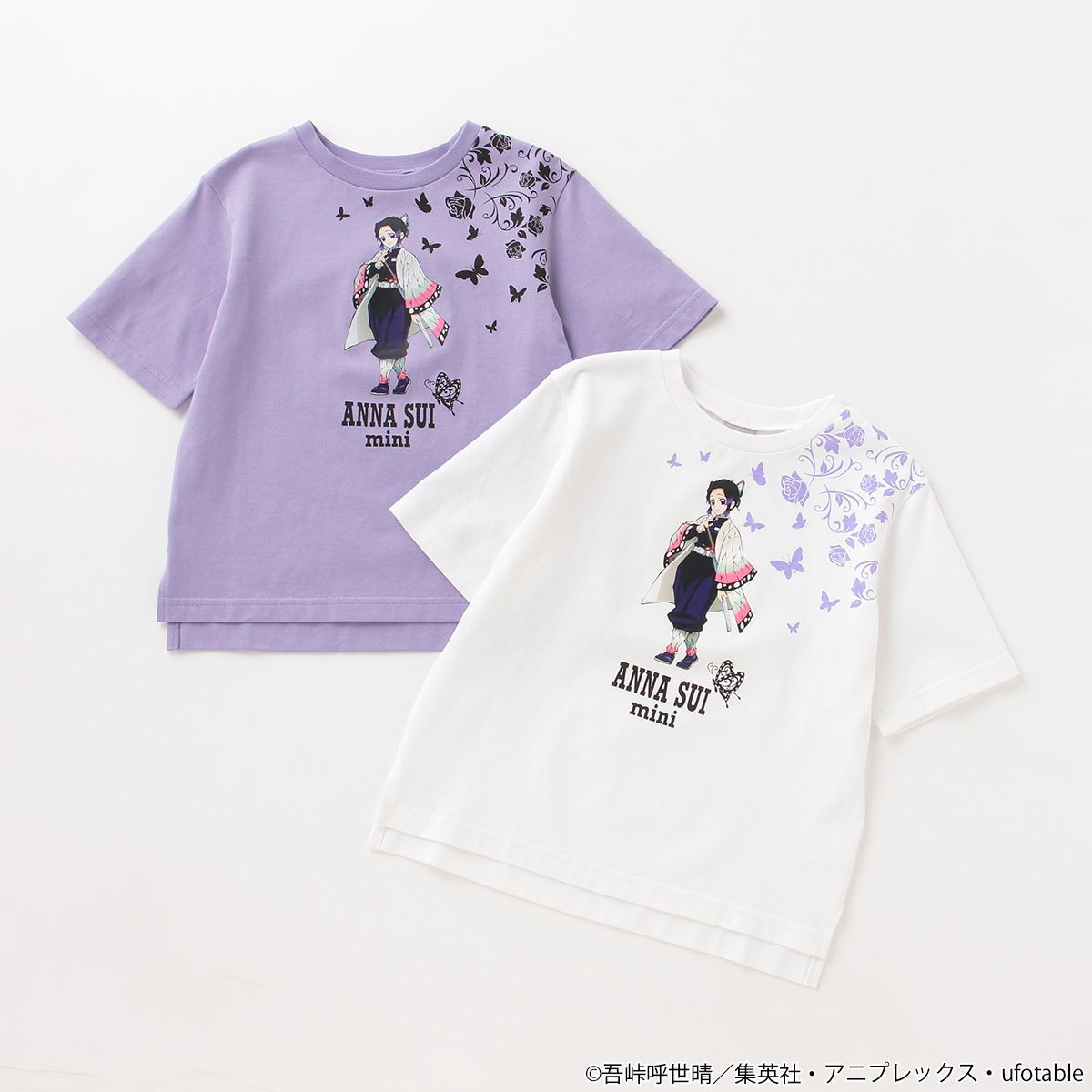 通販激安】 胡蝶しのぶ 鬼滅の刃 半袖 110 紫 Tシャツ シャツ 半袖T