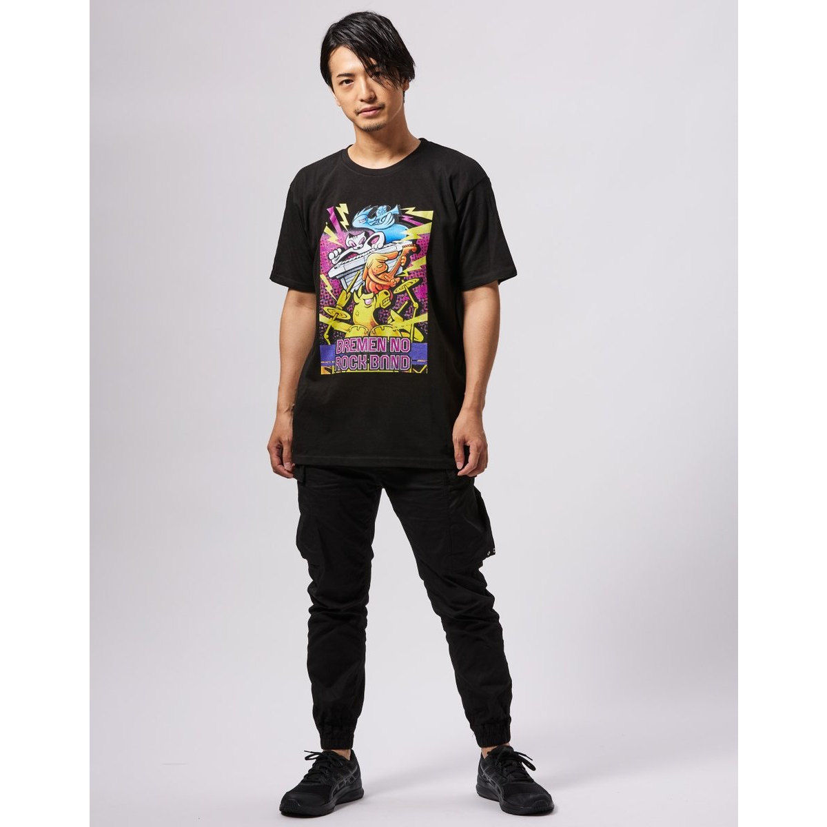 Tシャツ 半袖 パッチ ベルト ブラック ホワイト ジェンダーレス ユニセックス 男女兼用 HELLCATPUNKS ヘルキャットパンクス ベルト付きビッグTシャツ ベルト付きビッグTシャツ/HELLCATPUNKS(ヘルキャットパンクス