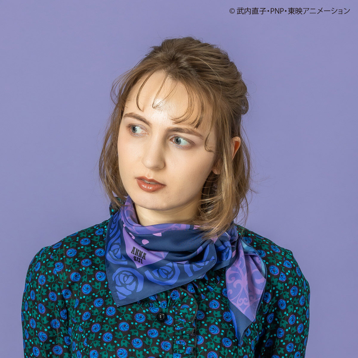 美少女戦士セーラームーン シルクスカーフ　ネイビー 美少女戦士セーラームーン×ANNA SUI セーラームーン柄 スカーフ | 美