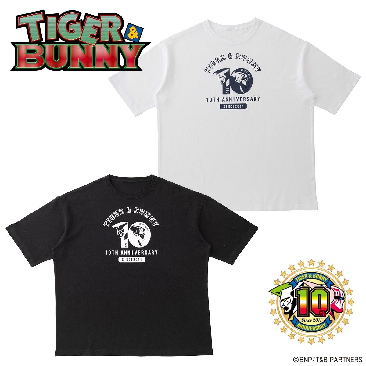 TIGER & BUNNY ビッグシルエットTシャツ 10周年柄 | TIGER & BUNNY