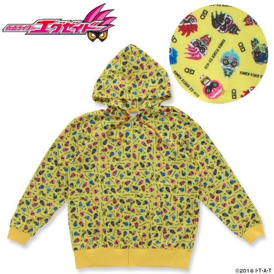仮面ライダーエグゼイド パーカー ドットビット柄 黄色 仮面ライダーエグゼイド 趣味 コレクション バンダイナムコグループ公式通販サイト
