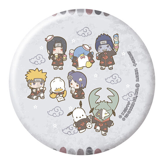 NARUTO×Sanrio characters ホログラム缶バッジコレクション ...