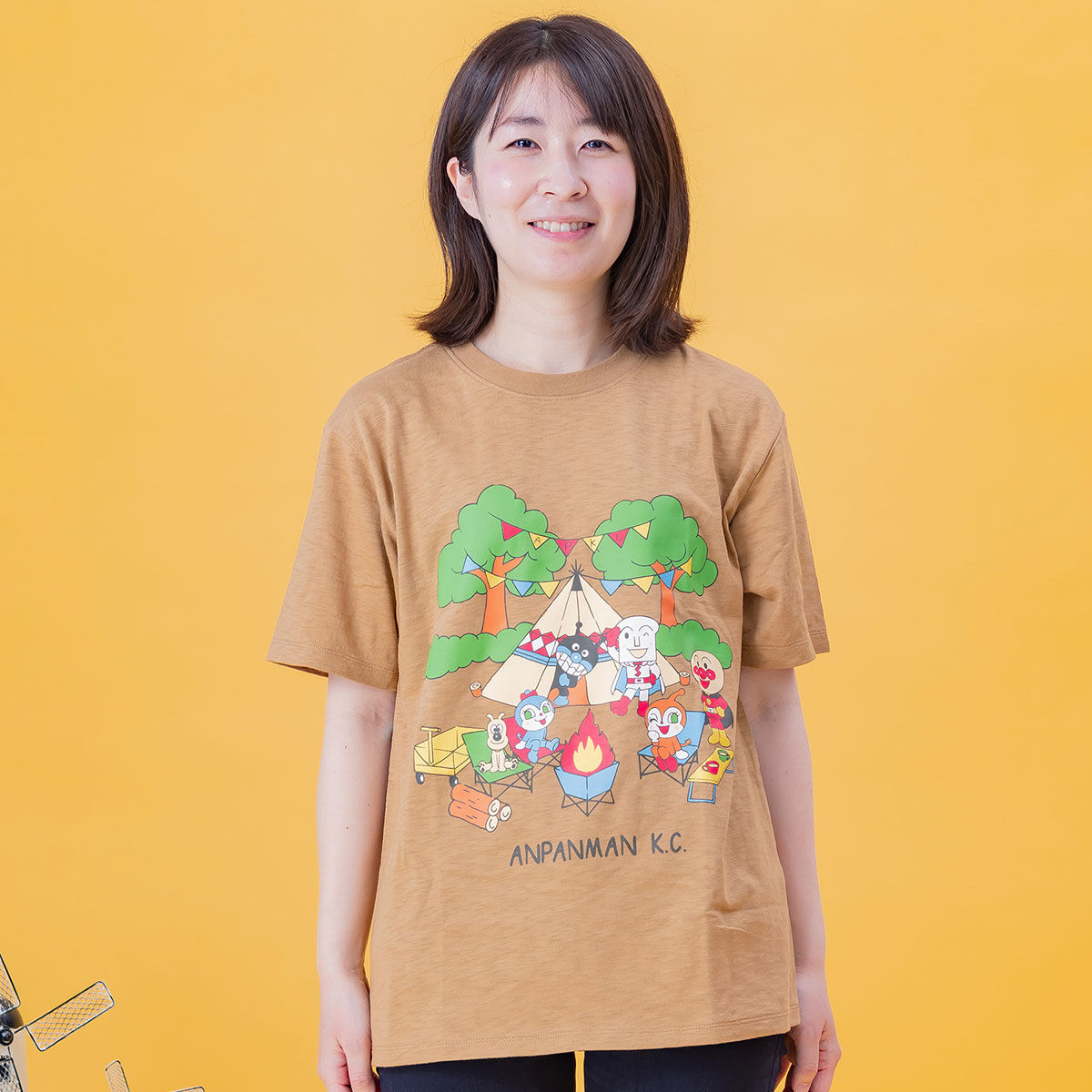 キャンプ柄Tシャツ大人 | それいけ！アンパンマン ファッション