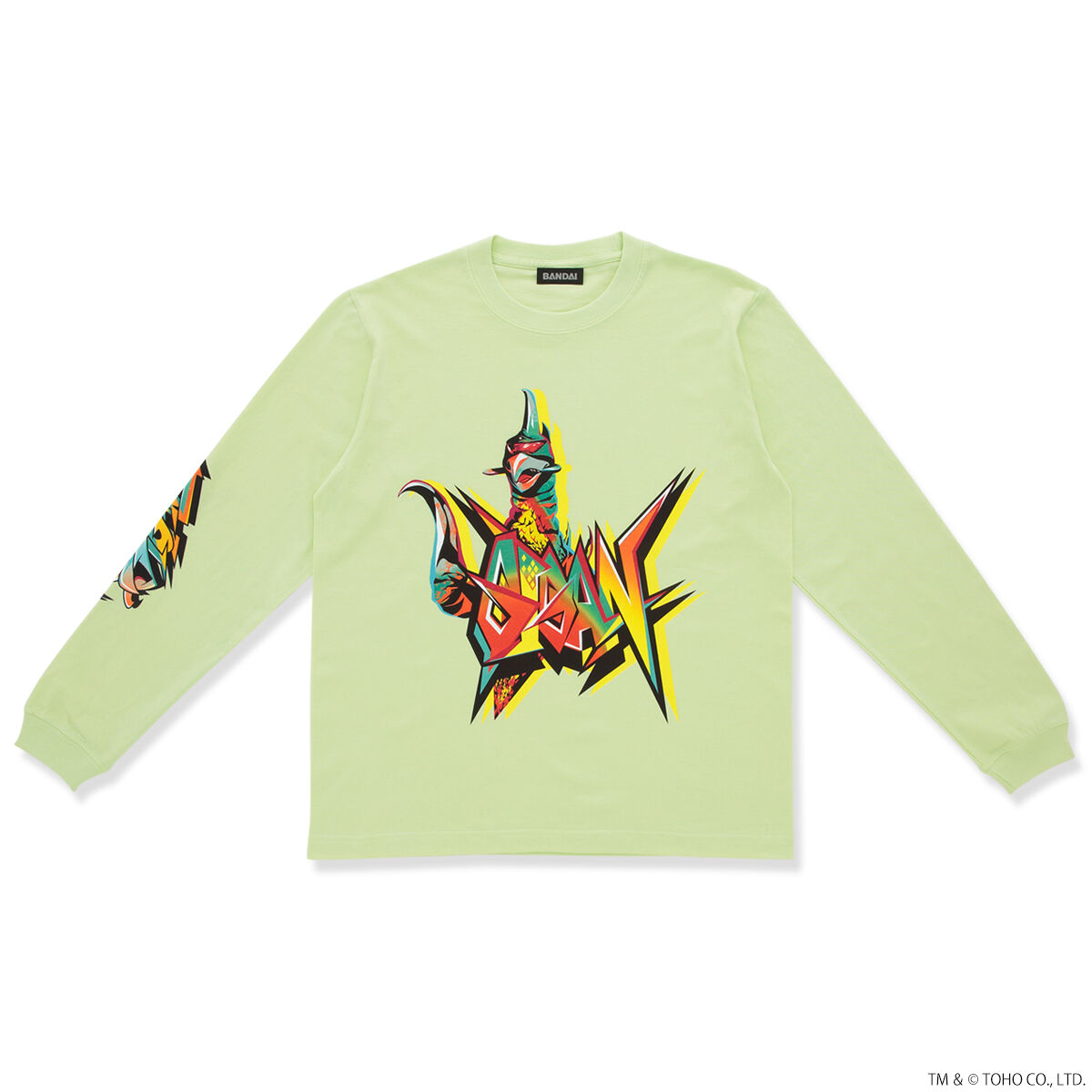 ゴジラ ガイガン イラスト ロングtシャツ Aタイプ ブラック ミルキーライム 22年8月発送分 ゴジラシリーズ 趣味 コレクション バンダイナムコグループ公式通販サイト