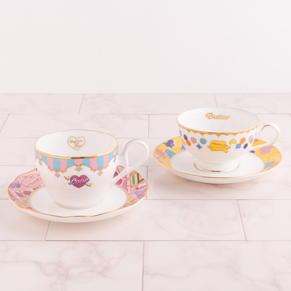 Noritake Cup＆Saucer set BTS Music Theme Boy With Luv ver./ Butter ...