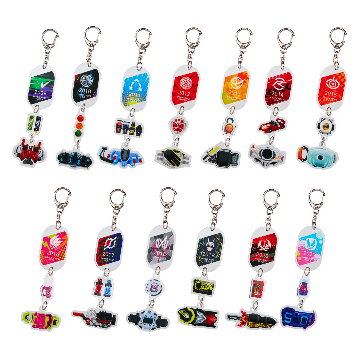 ハピクロ！】 仮面ライダーシリーズ 3連アクリルキーホルダー (全13種