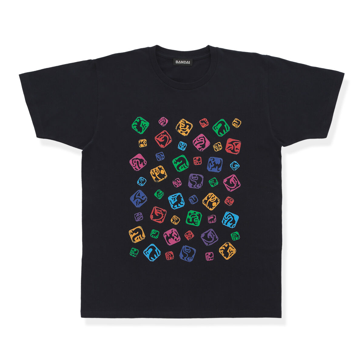 仮面ライダーリバイス デザインTシャツ スタンプ柄 ネイビー | 仮面