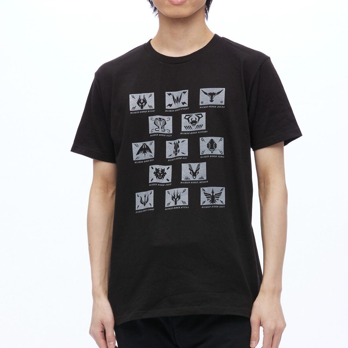仮面ライダー龍騎 マークTシャツ ライダーベルト バックルデザイン柄