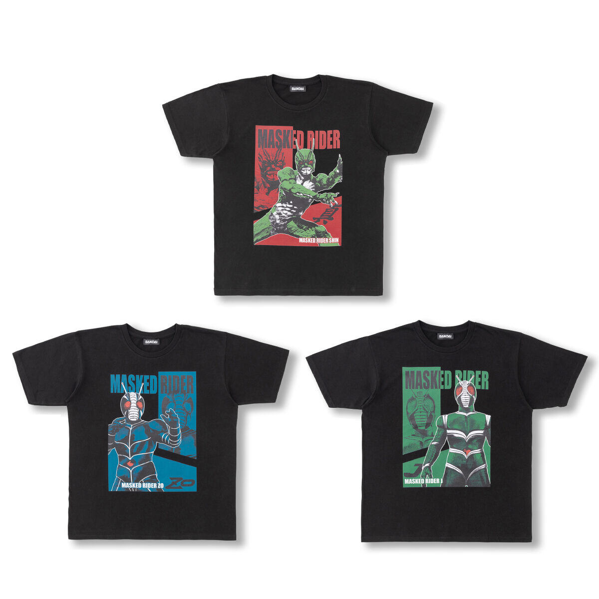 仮面ライダー 昭和シリーズ デザインTシャツ (全3種)（仮面ライダー