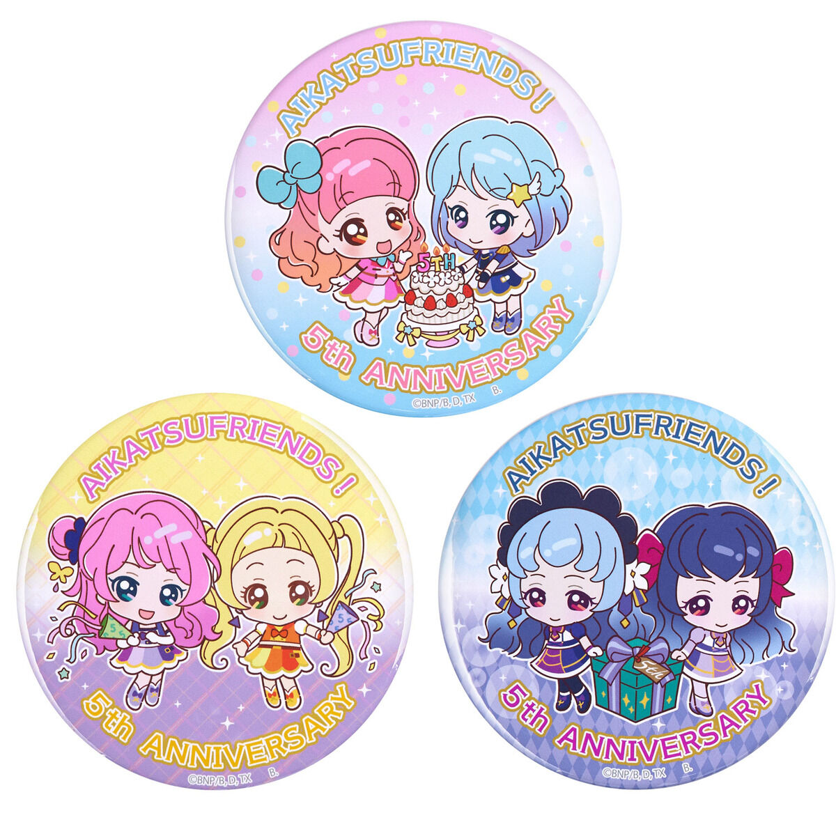 予約販売】アイカツフレンズ！5th ANNIVERSARY BIG缶バッジ | アイカツ