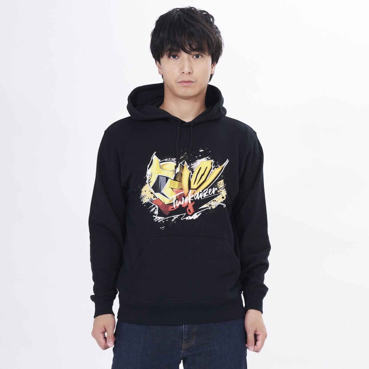 設定せぶん 初回グッズ パーカー Hatsunex “MITERU” Zip upパーカー（モノクロブラック） | HATSUN