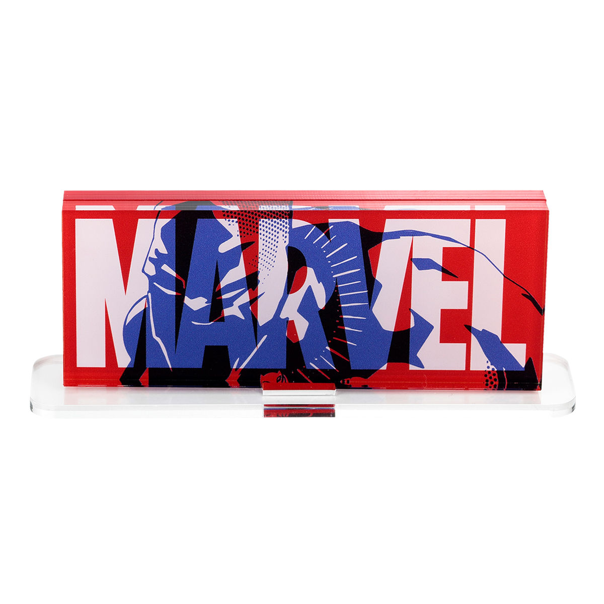 最終値MCU10周年MARVEL ボックスロゴスタンド アクリルロゴディスプレイEX マーベル ボックス ロゴ ブラックパンサー