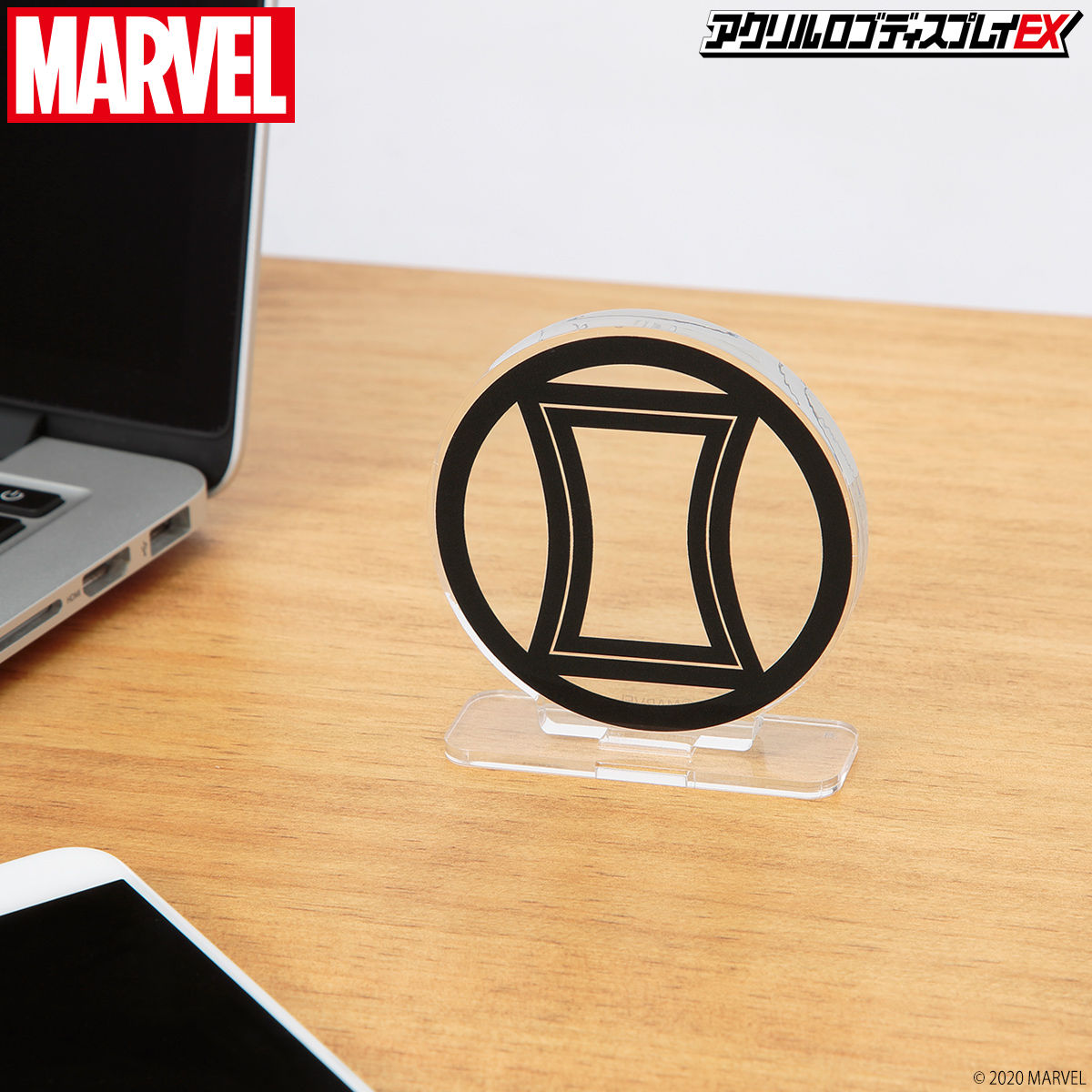 アクリルロゴディスプレイEX Marvel ヒーローマーク ブラック