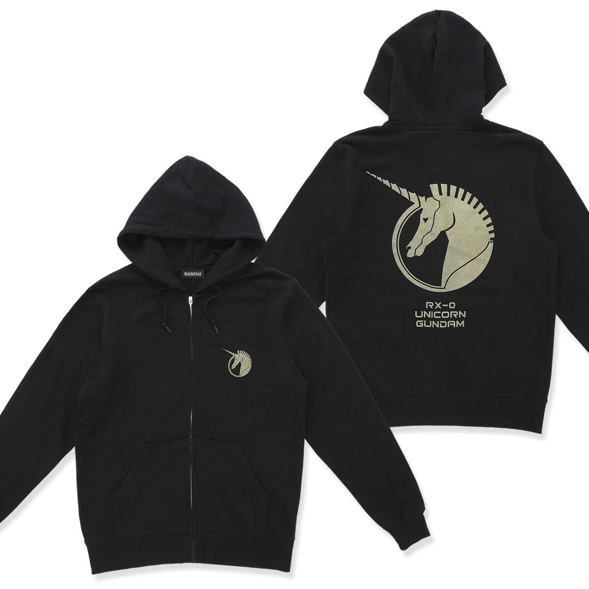 機動戦士ガンダムUC ゴールドラメプリント ジップパーカー ビスト財団