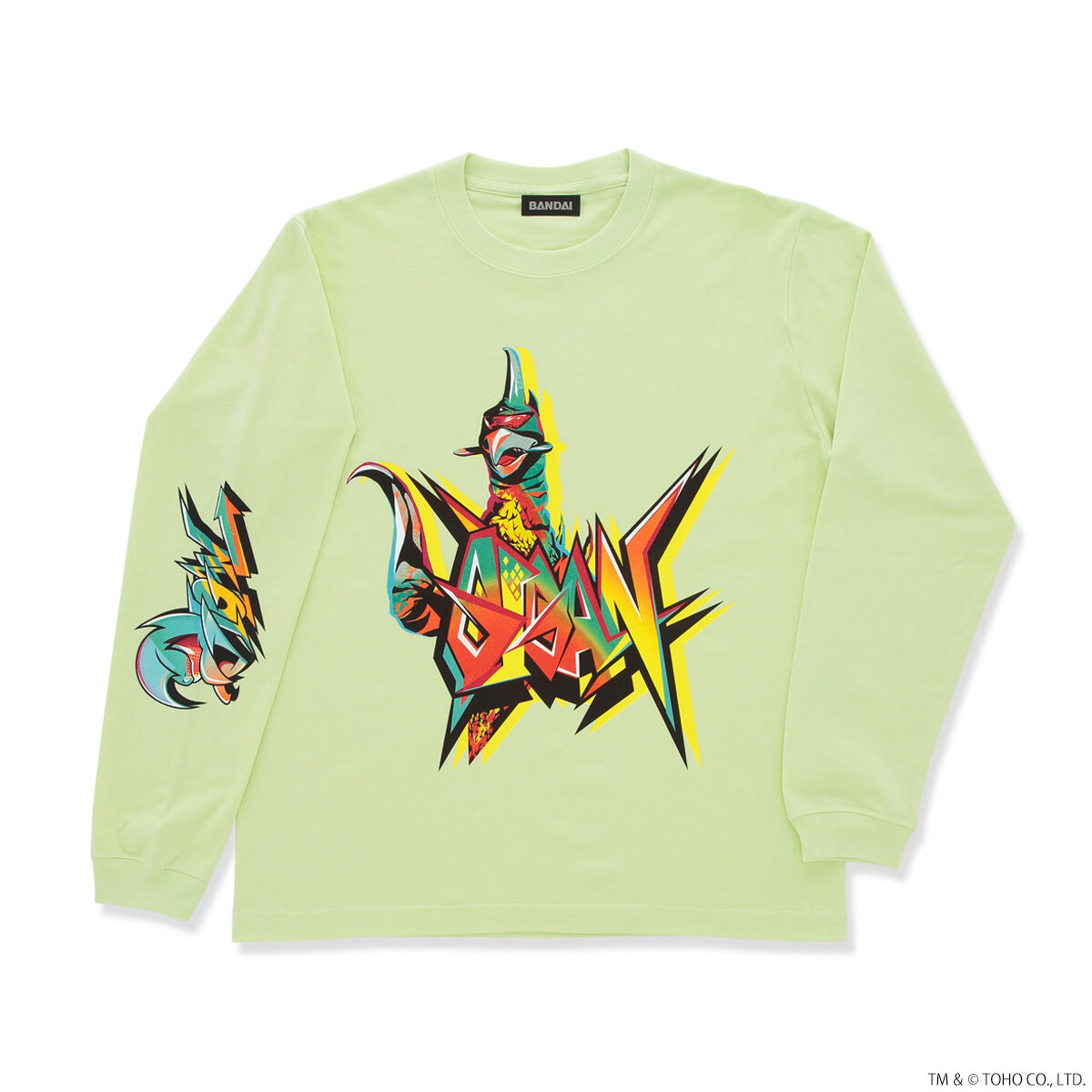 ゴジラ ガイガン イラスト ロングTシャツ Aタイプ ブラック
