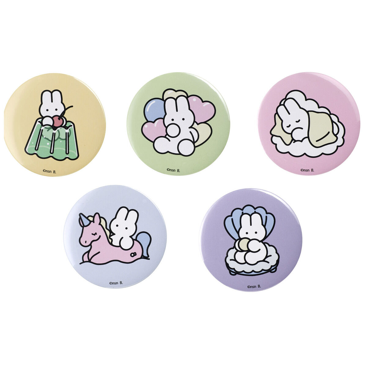 siroiusagichan 缶ミラー パステルver. | ファンシー系キャラクター