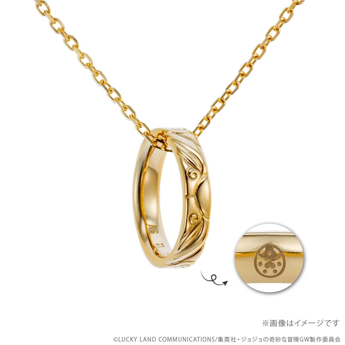 【新品未使用】U-TREASURE ロー タトゥーネックレス イエローゴールド ジョジョの奇妙な冒険 黄金の風×U-TREASURE G・E リング