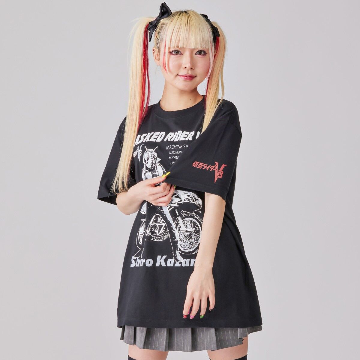 仮面ライダー V3 ハリケーン Tシャツ サイズL 　未開封品 仮面ライダーV3（ハリケーン）Tシャツ(ブルー)