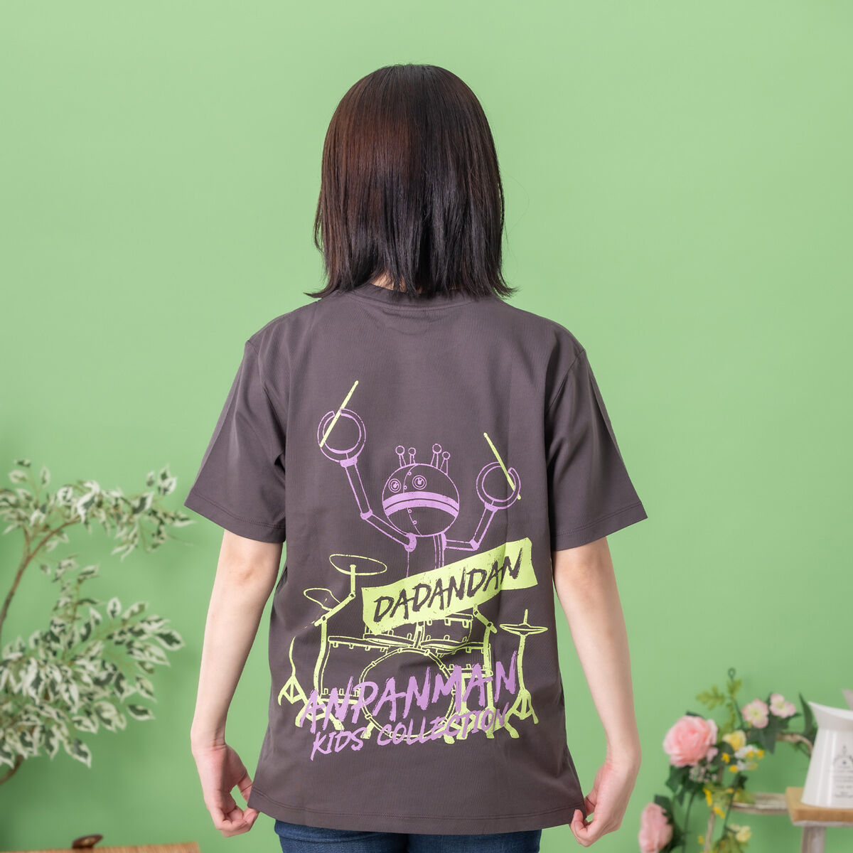 tシャツ ヴィンテージライクばいきんまんROCK半袖Tシャツ 大人 レディース ヴィンテージライクばいきんまんROCK半袖Tシャツ 大人（Tシャツ
