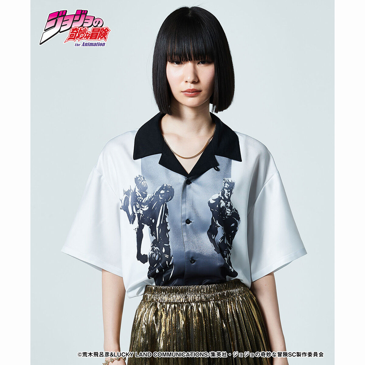 最も優遇 ジョジョの奇妙な冒険【glamb】オープンカラーシャツ1 トップス