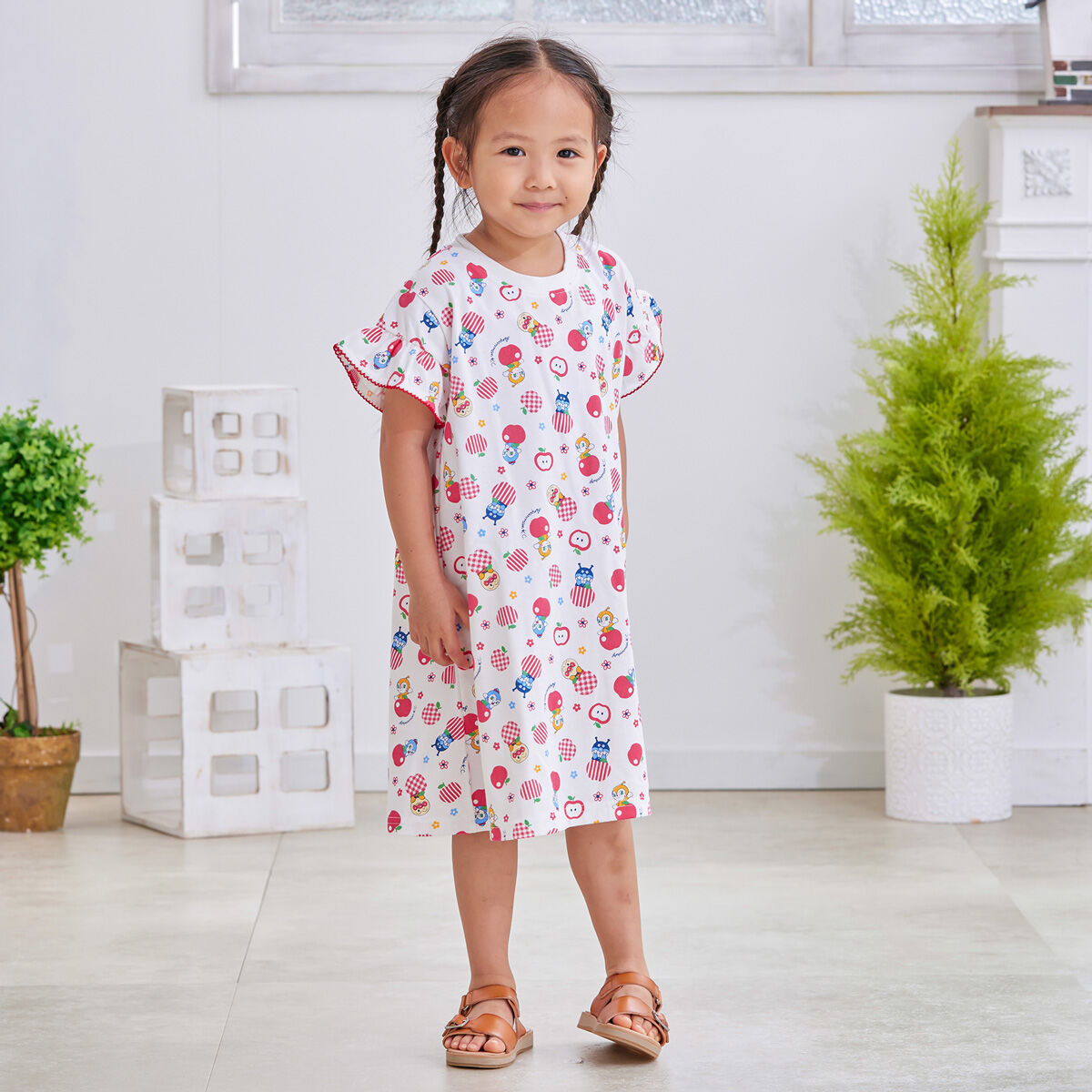 リンゴ総柄ワンピース | それいけ！アンパンマン ファッション