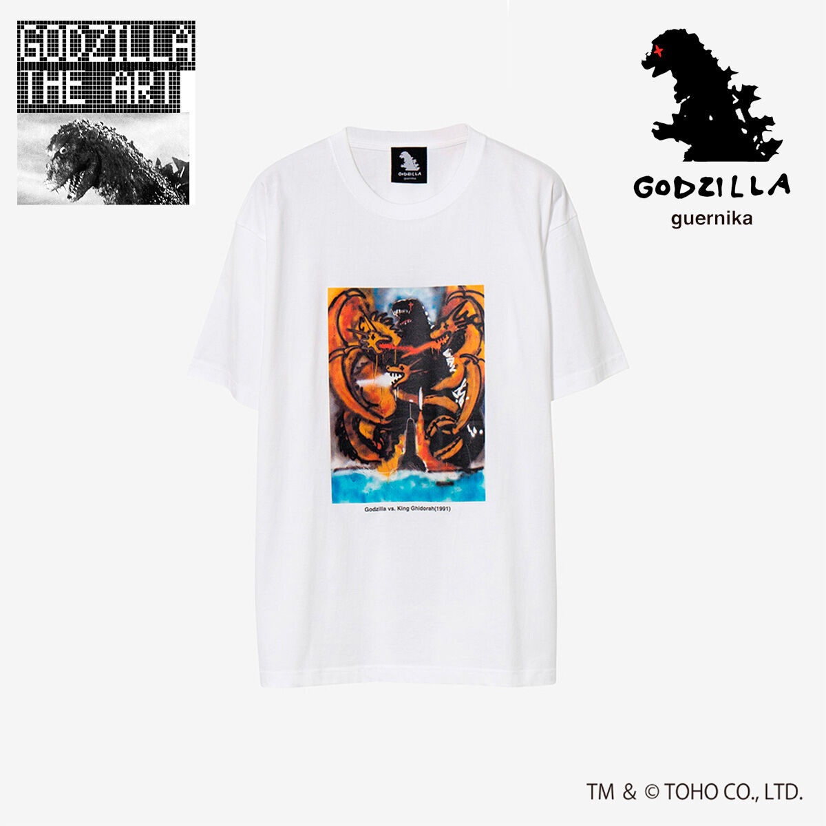 guernika】Print T shirt (King Ghidorah) | ゴジラシリーズ ファッション・アクセサリー | アニメグッズ  ・おもちゃならプレミアムバンダイ｜バンダイナムコグループの公式通販サイト