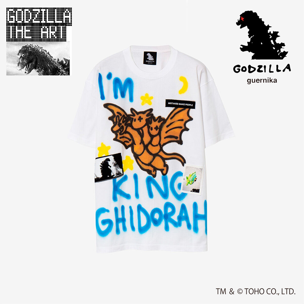guernika】Paint T shirt (King Ghidorah) | ゴジラシリーズ