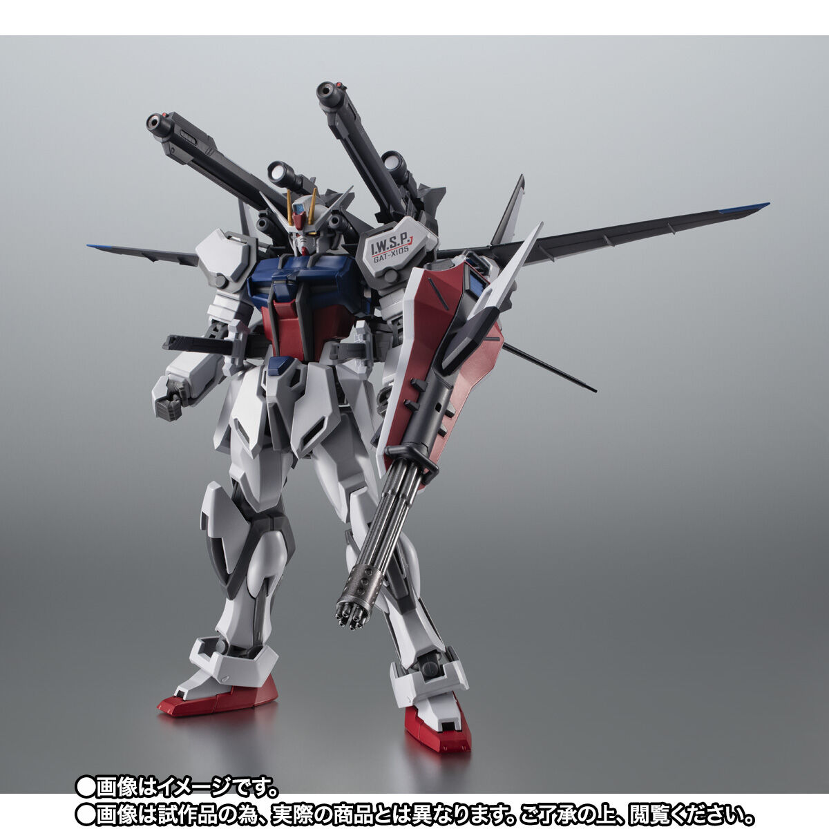 ROBOT魂 ＜SIDE MS＞ GAT-X105 ストライクガンダム（再生機）＋I.W.S.P. ver. A.N.I.M.E. | 機動戦士ガンダムSEED  フィギュア・プラモデル・プラキット | アニメグッズ ・おもちゃならプレミアムバンダイ｜バンダイナムコグループの公式通販サイト