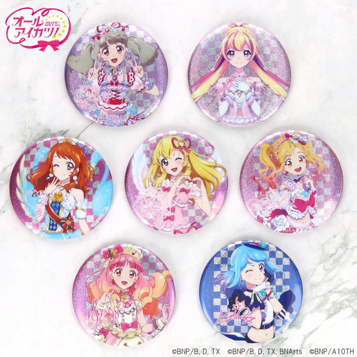 予約販売】BIGホロ缶バッジ オールアイカツ！コレクション | アイカツ！シリーズ | アニメグッズ  ・おもちゃならプレミアムバンダイ｜バンダイナムコグループの公式通販サイト