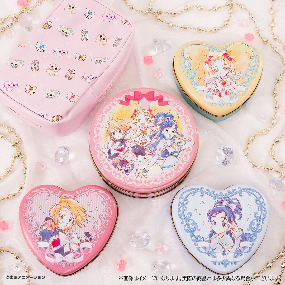 ふたりはプリキュアＭａｘ Ｈｅａｒｔメイクポーチギフト | プリキュアシリーズ 食品・飲料 | アニメグッズ  ・おもちゃならプレミアムバンダイ｜バンダイナムコグループの公式通販サイト