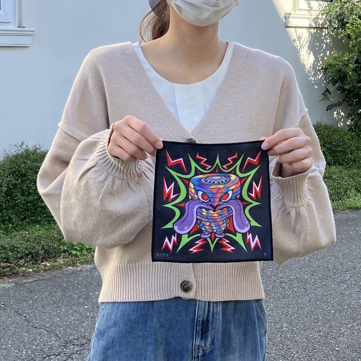 爆上戦隊ブンブンジャー ニマイジタイヤのべろーらー ミニタオル