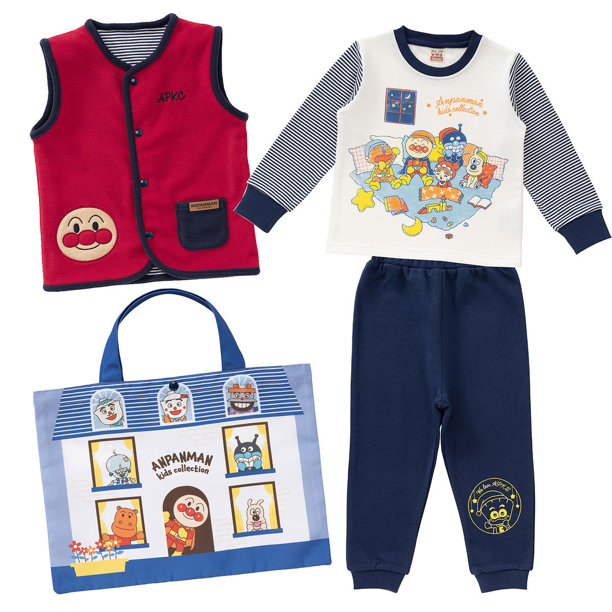 アンパンマン　グッズ おやすみセット2024 ブルー | それいけ！アンパンマン ファッション