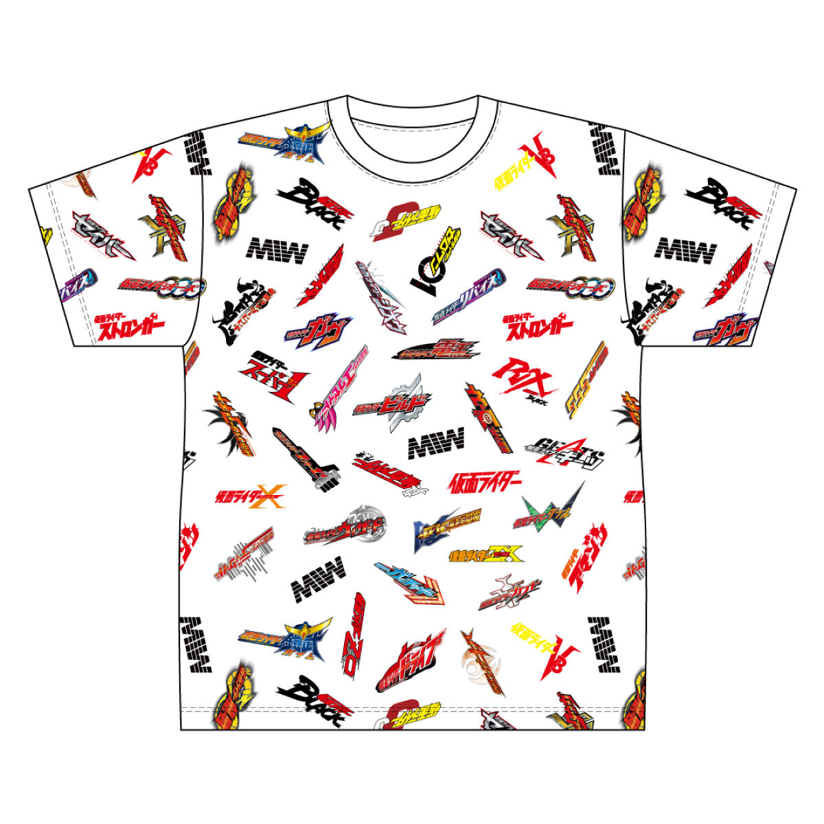 仮面ライダー × MIW Tシャツ (歴代ライダーロゴ) | 仮面ライダー