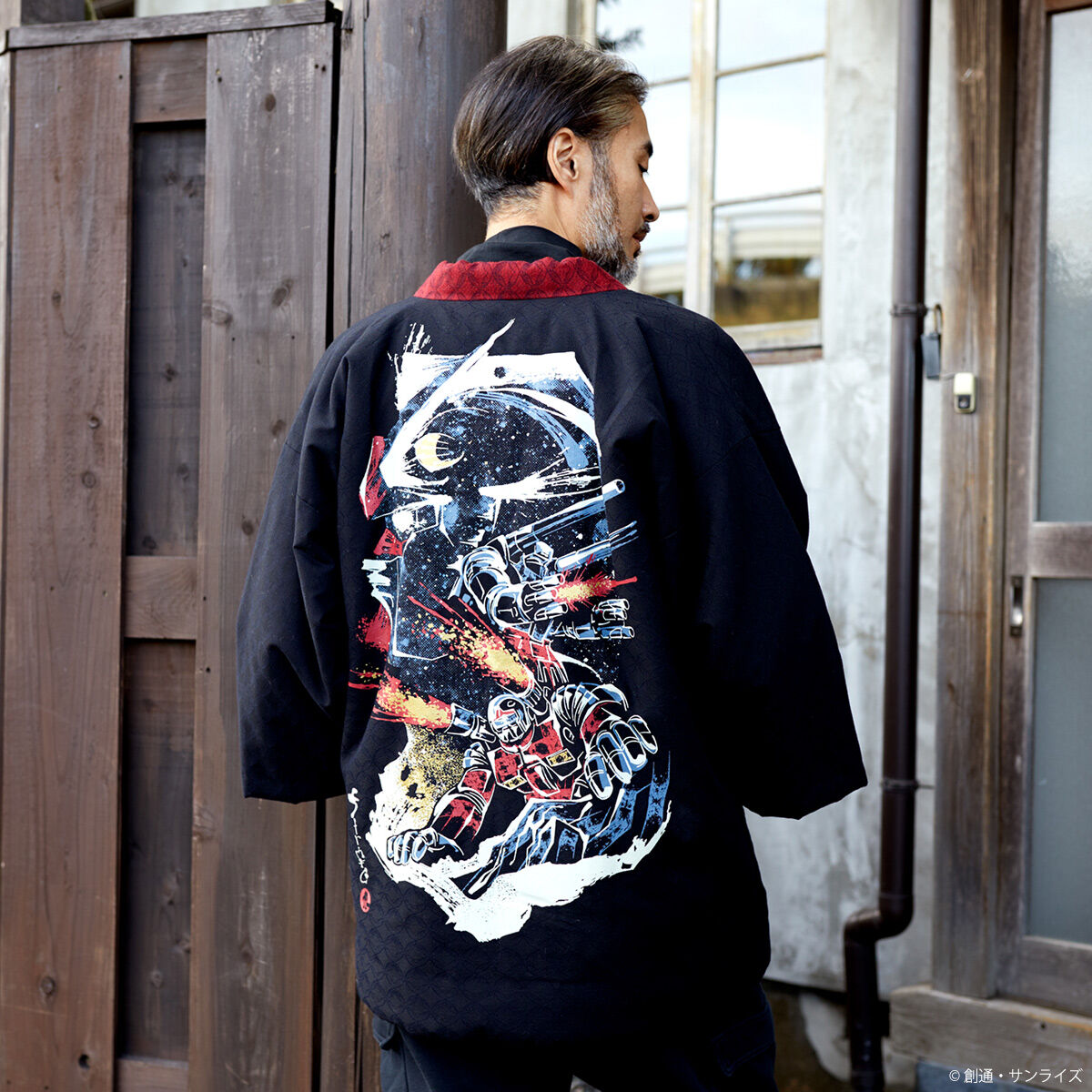 ロング半纏　新品　STRICT-G JAPAN 宮田織物　ガンダム45周年記念 main_l.jpg