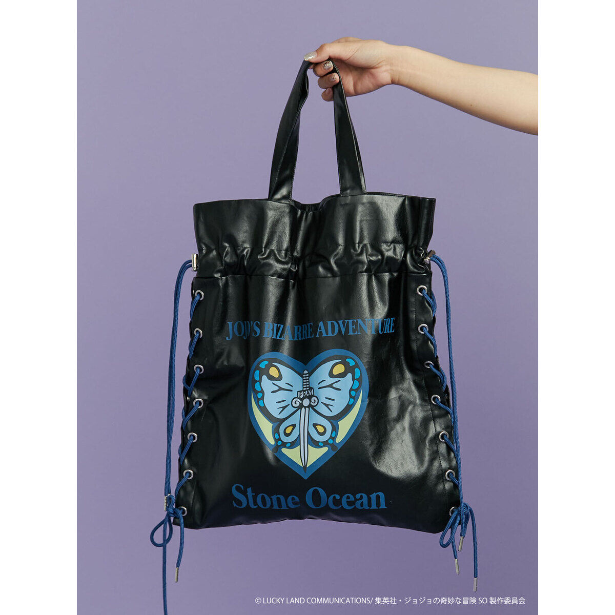 ジョジョの奇妙な冒険 ストーンオーシャン×jouetie レースアップトート