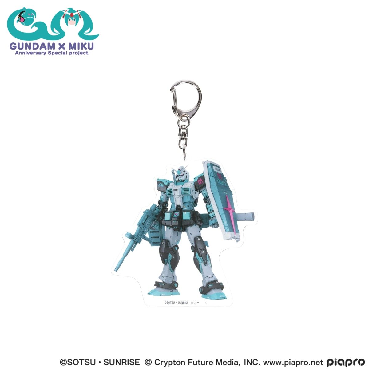 ガンダム45周年 × 初音ミク アクリルチャーム RX-78-2 ガンダム