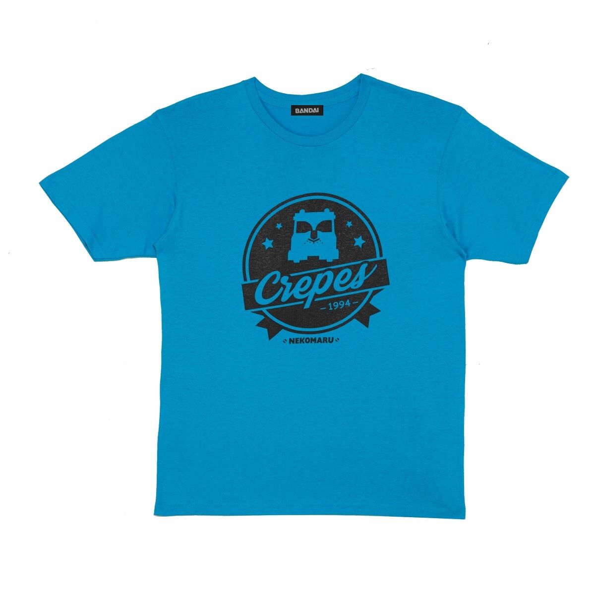 忍者戦隊カクレンジャーTシャツ 猫丸柄（ターコイズブルー