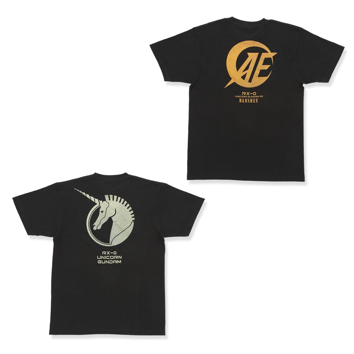 機動戦士ガンダムUC ゴールドラメプリント Tシャツ 【2025年7月発送
