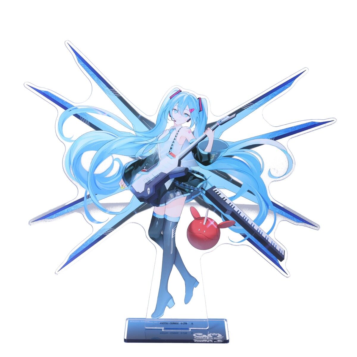 ガンダム45周年×初音ミク アクスタ+キービジュアル+缶バッジ 3点