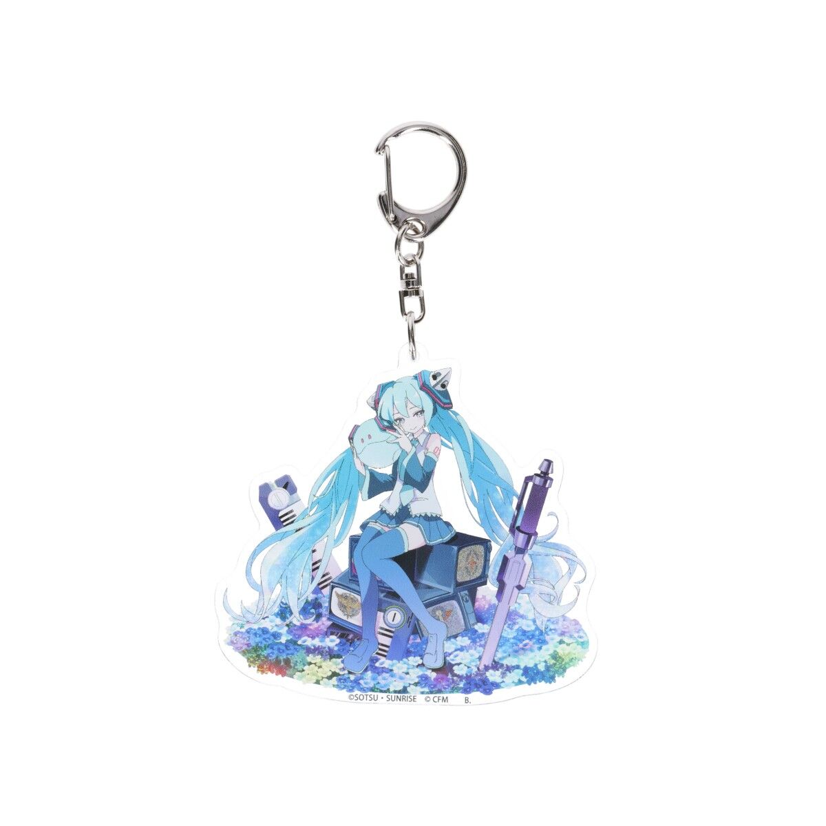 ガンダム45周年×初音ミク アクスタ+キービジュアル+缶バッジ 3点【新品】 ガンダム」45周年 ×「初音ミク」コラボ商品がガンダムメタバース